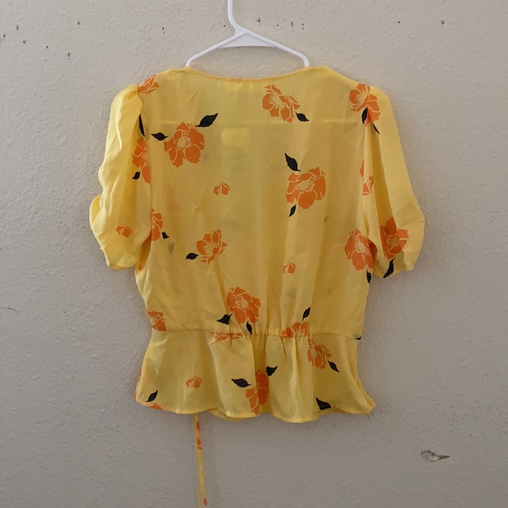 Astr floral print faux wrap top - Picture 4 of 4